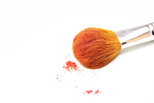 Makeup Brush on White Background